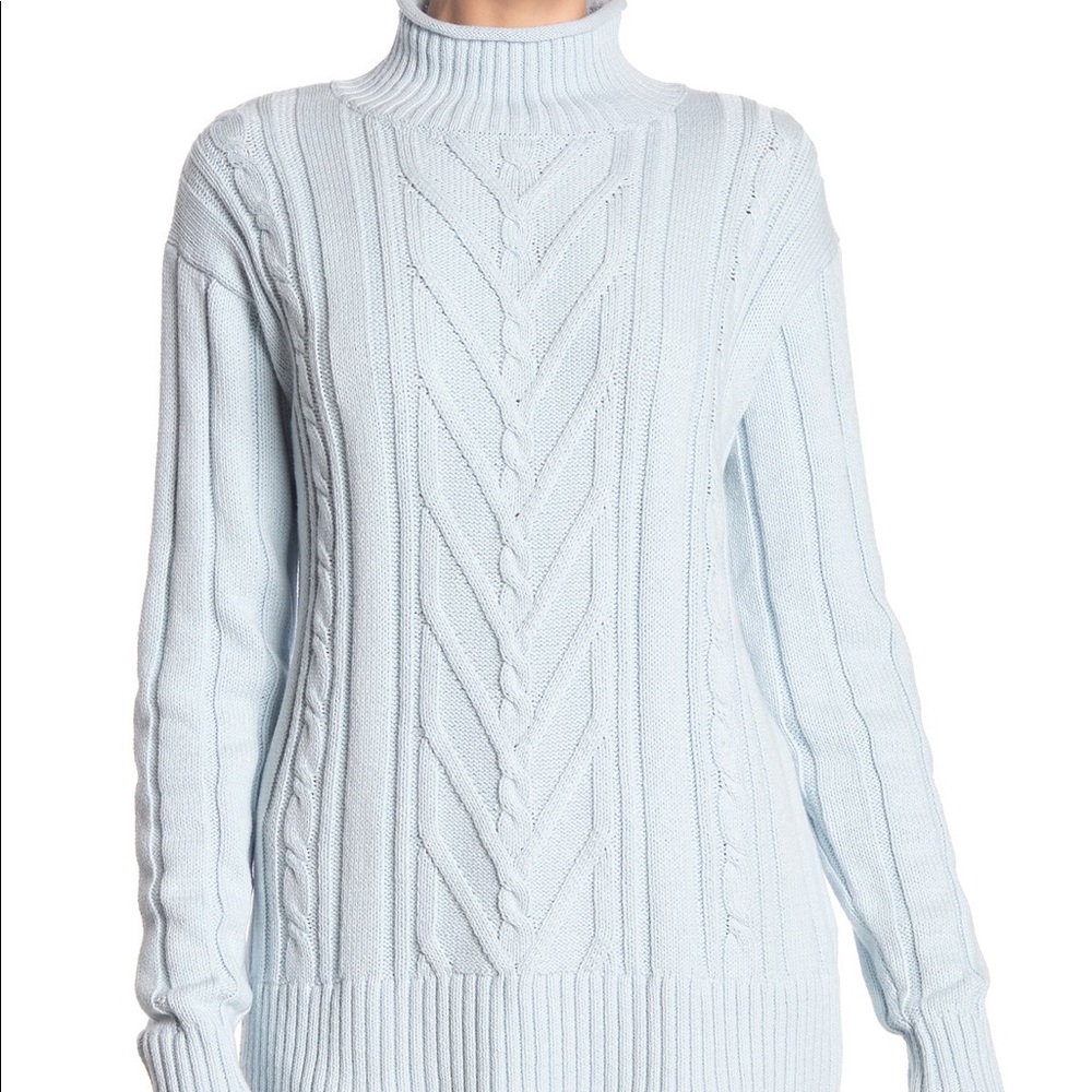 J Crew Cable Knit Sweater women’s size small blue